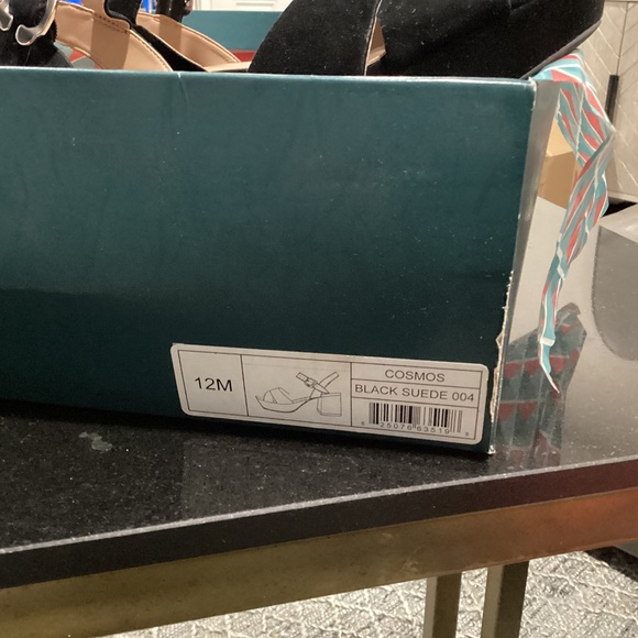 AEROSOLES BLACK SUEDE PLATFORM SANDAL | SZ 12 M - Picture 9 of 12